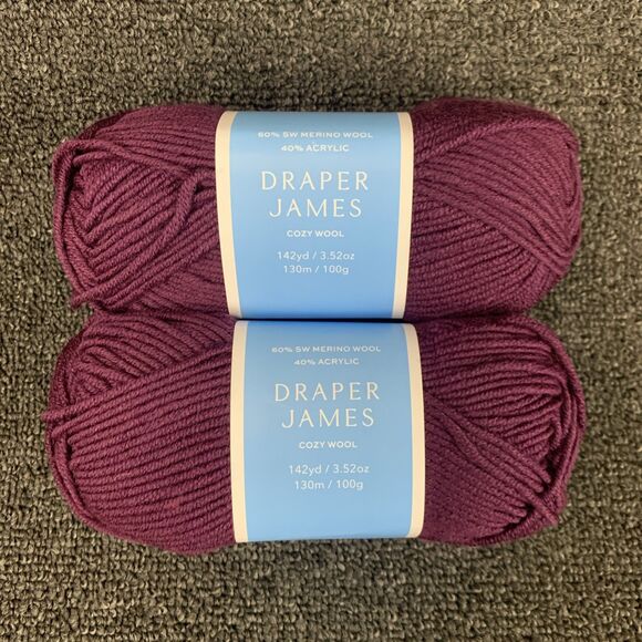 Draper James Other - Lot Of 2 Draper James Cozy Wool Pickled Beet Merino Wool And Acrylic Yarn New